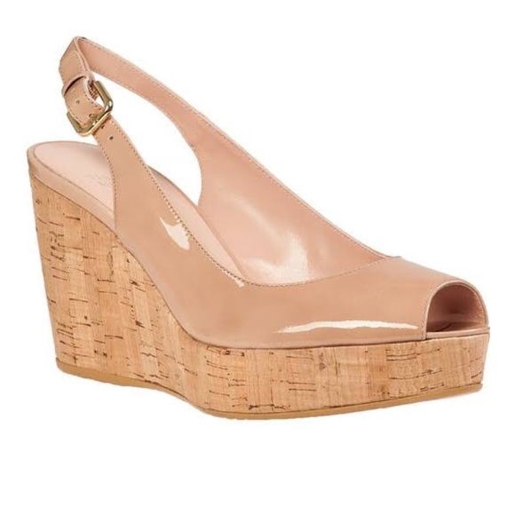 stuart weitzman nude wedges